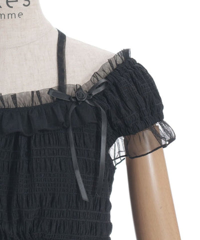 Cloqué Jacquard Top with Rose