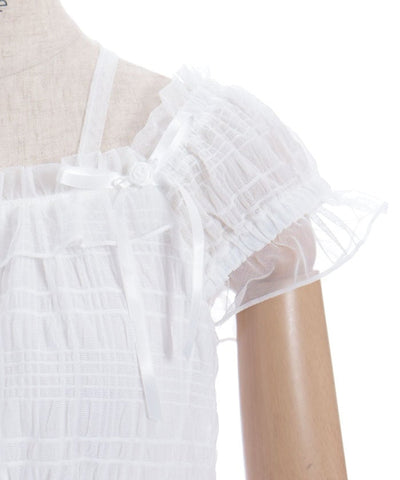 Cloqué Jacquard Top with Rose