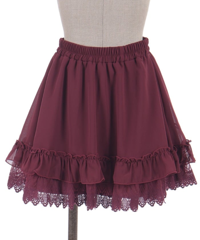 Hem Lace Frill Mini Skirt – axes femme from JAPAN