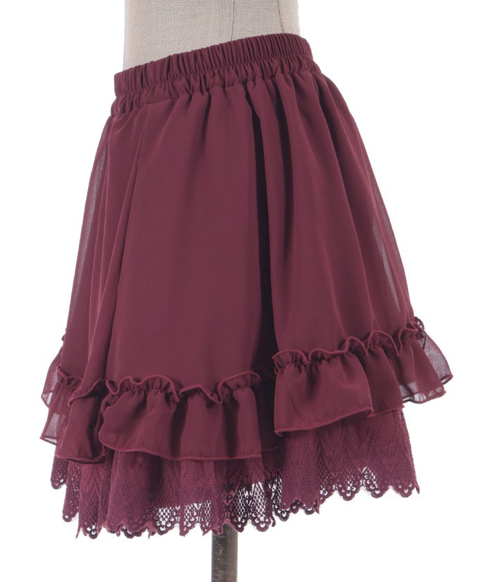 Hem Lace Frill Mini Skirt – axes femme from JAPAN