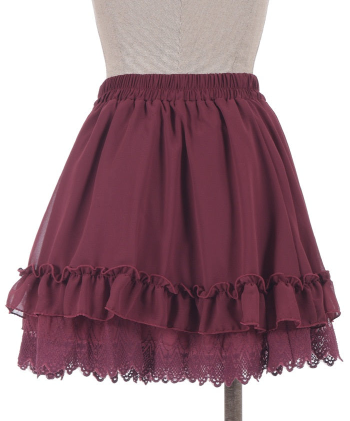 Hem Lace Frill Mini Skirt – axes femme from JAPAN