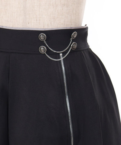 Mini Skirt with Chain Zipper