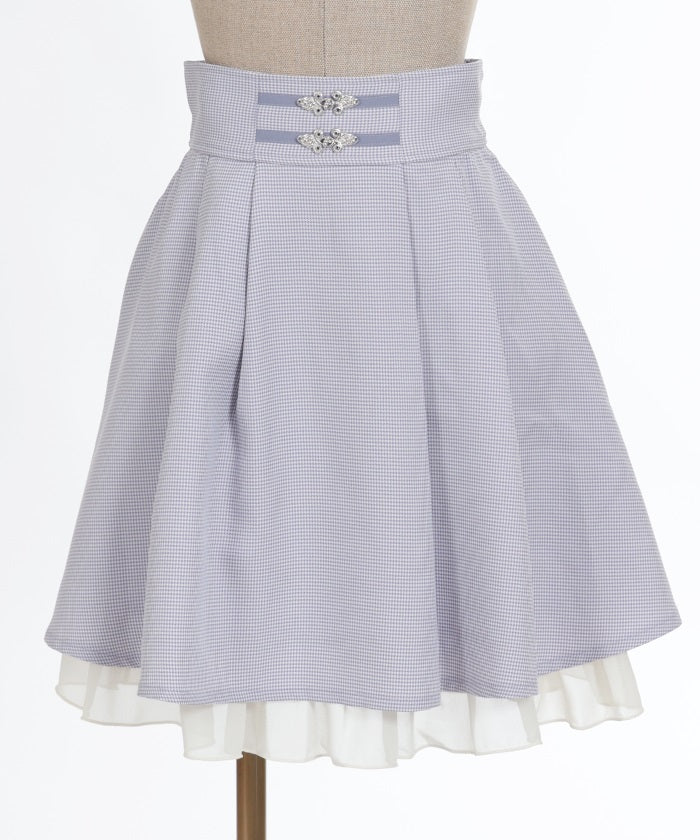 Back Frill Mini Skirt with Suspenders – axes femme from JAPAN