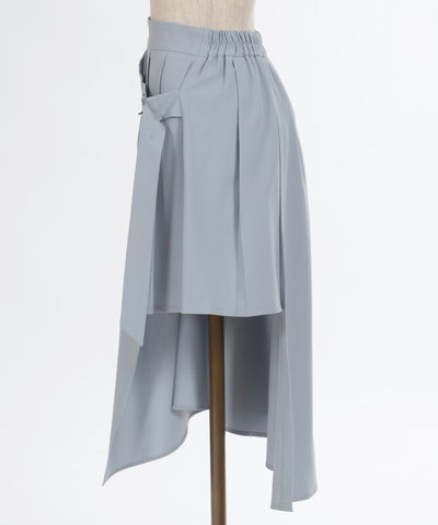 Wrap Design Pleated Skirt