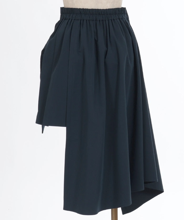 Wrap Design Pleated Skirt