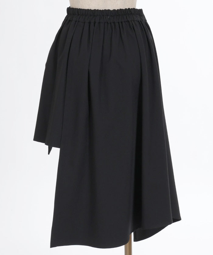 Wrap Design Pleated Skirt