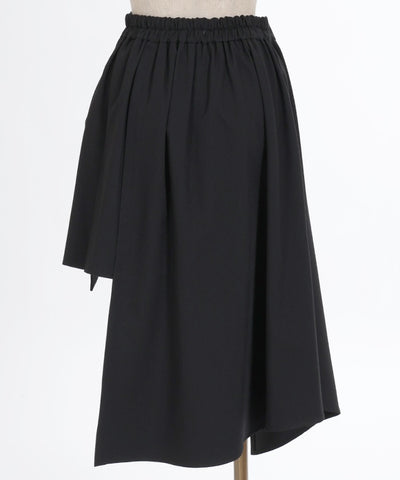 Wrap Design Pleated Skirt