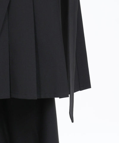 Wrap Design Pleated Skirt