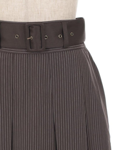 Pleated Midi Skirt with Belt