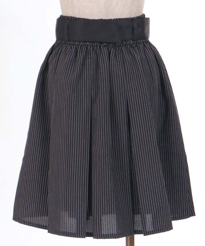 Pleated Midi Skirt with Belt