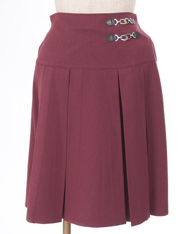 Pleated Skirt with Chain Bits