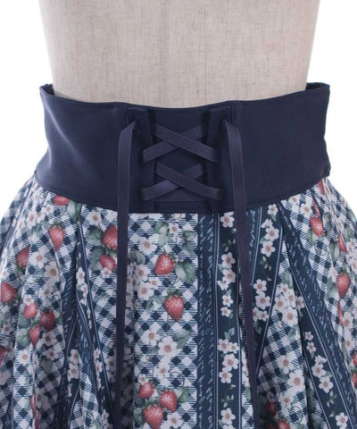 Strawberry Plaid Pattern Skirt