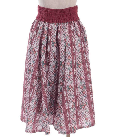 Strawberry Plaid Pattern Skirt