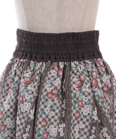 Strawberry Plaid Pattern Skirt