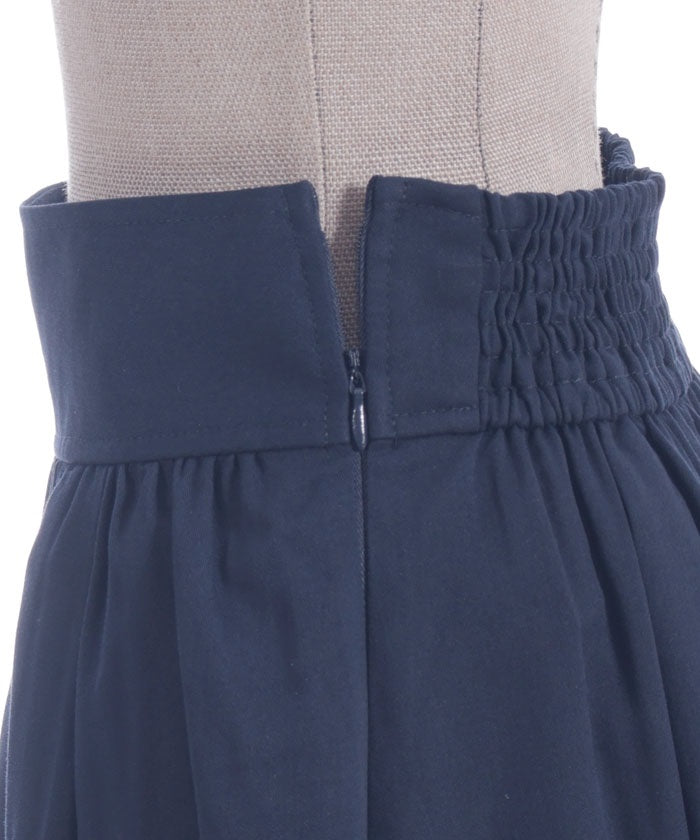 Bicolor Frill Midi Skirt