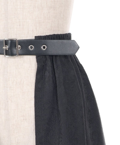 Irregular Hem Pleated Wrap Skirt