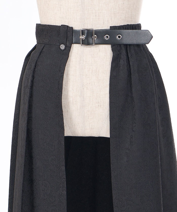 Irregular Hem Pleated Wrap Skirt