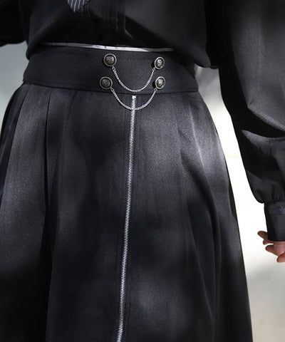 Skirt with Chain Zipper