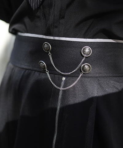 Skirt with Chain Zipper