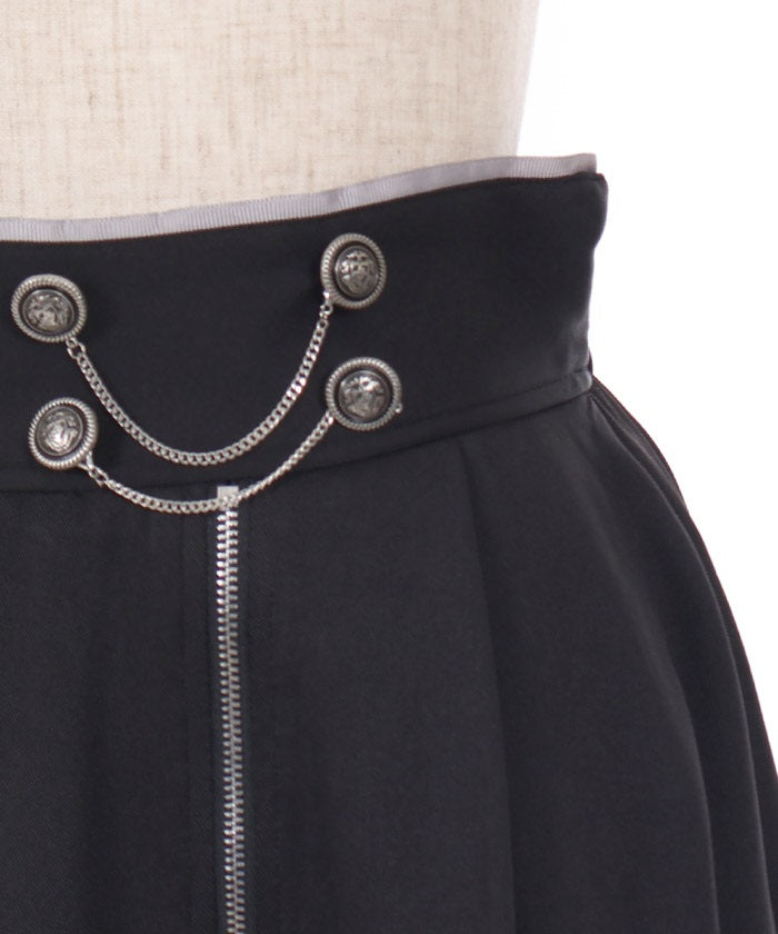 Skirt with Chain Zipper