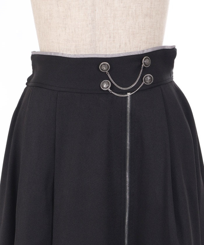 Skirt with Chain Zipper