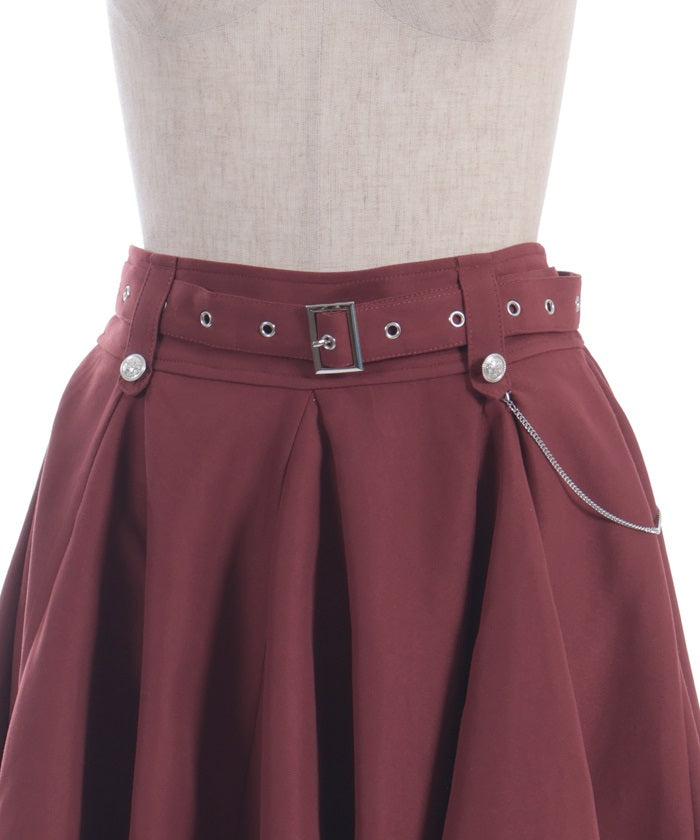 Volume Irregular Hem Midi Skirt