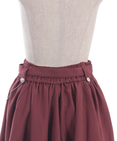 Volume Irregular Hem Midi Skirt