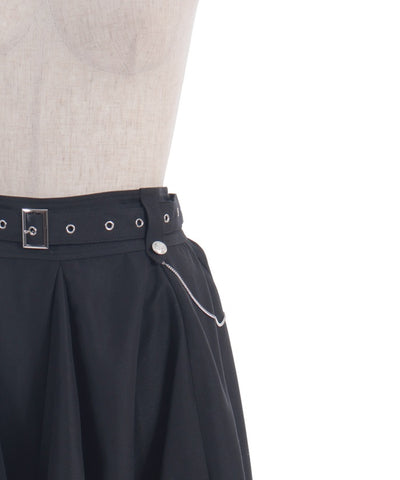 Volume Irregular Hem Midi Skirt