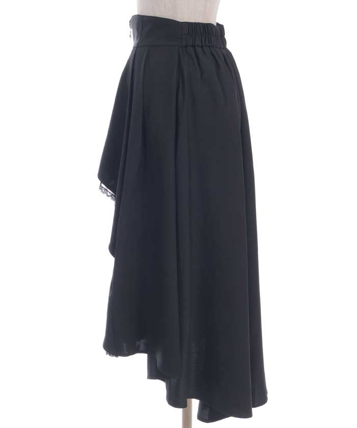 Irregular Hem Skirt with Zipper