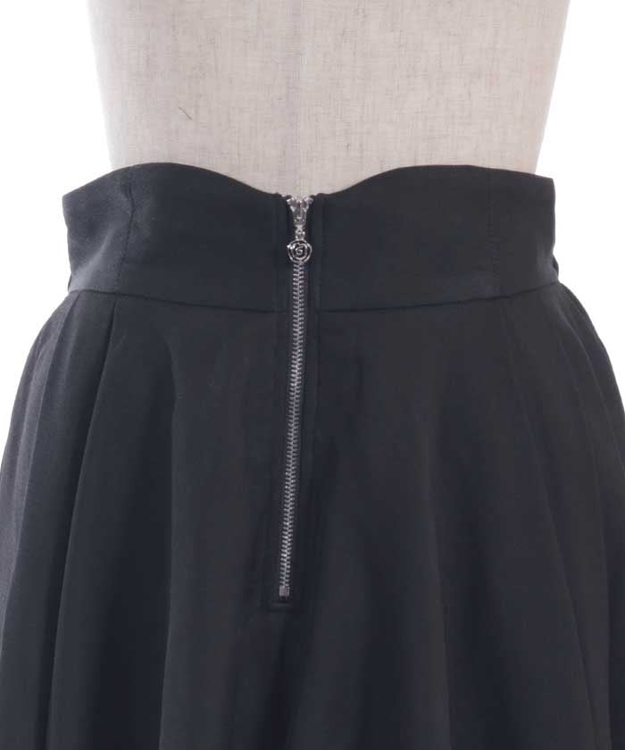 Irregular Hem Skirt with Zipper