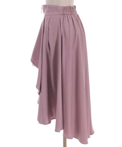 Irregular Hem Skirt with Zipper