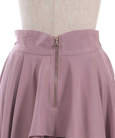 Irregular Hem Skirt with Zipper