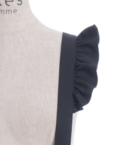 Frill High-Waisted Skirt with Suspenders