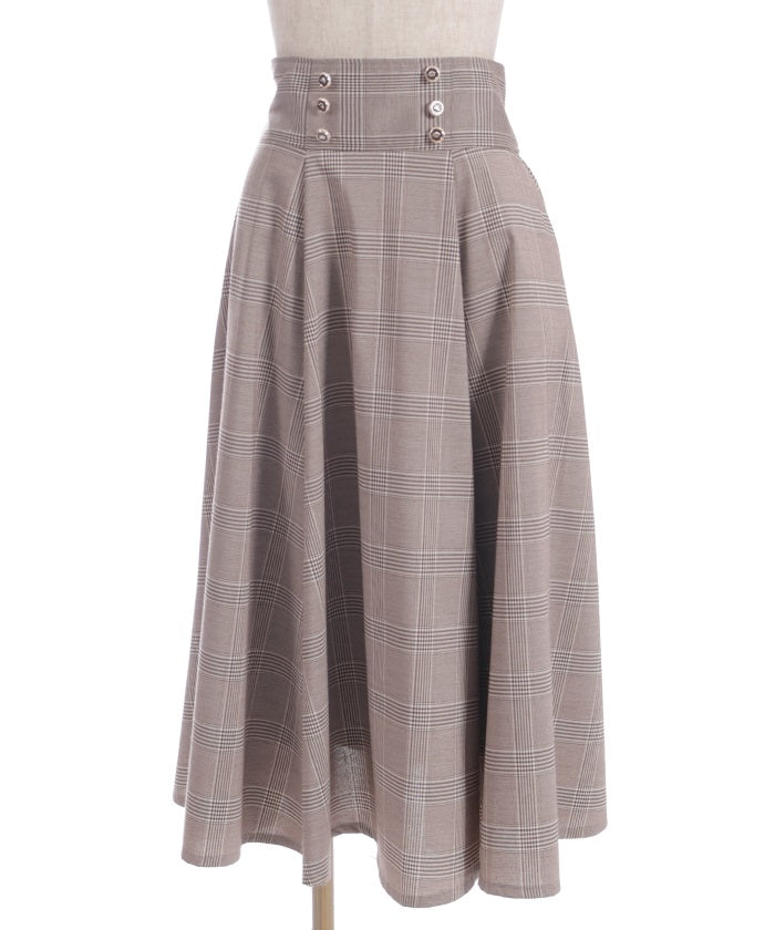 Frill High-Waisted Skirt with Suspenders