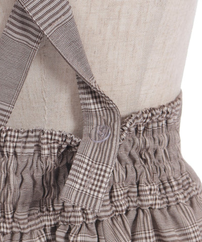 Frill High-Waisted Skirt with Suspenders