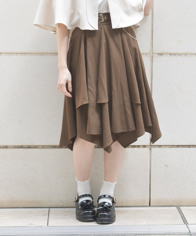 Volume & Asymmetric Hem Skirt