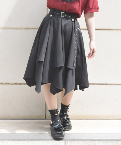 Volume & Asymmetric Hem Skirt