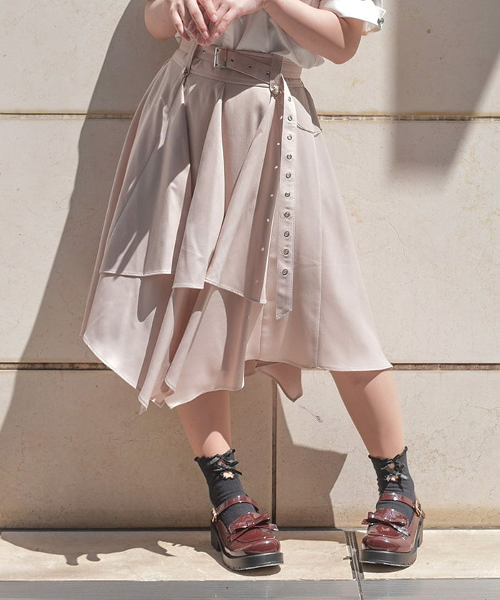 Volume & Asymmetric Hem Skirt