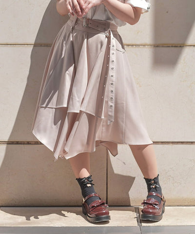 Volume & Asymmetric Hem Skirt