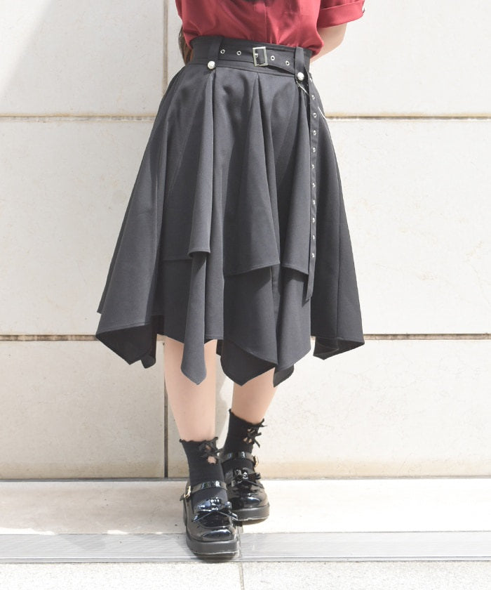 Volume & Asymmetric Hem Skirt