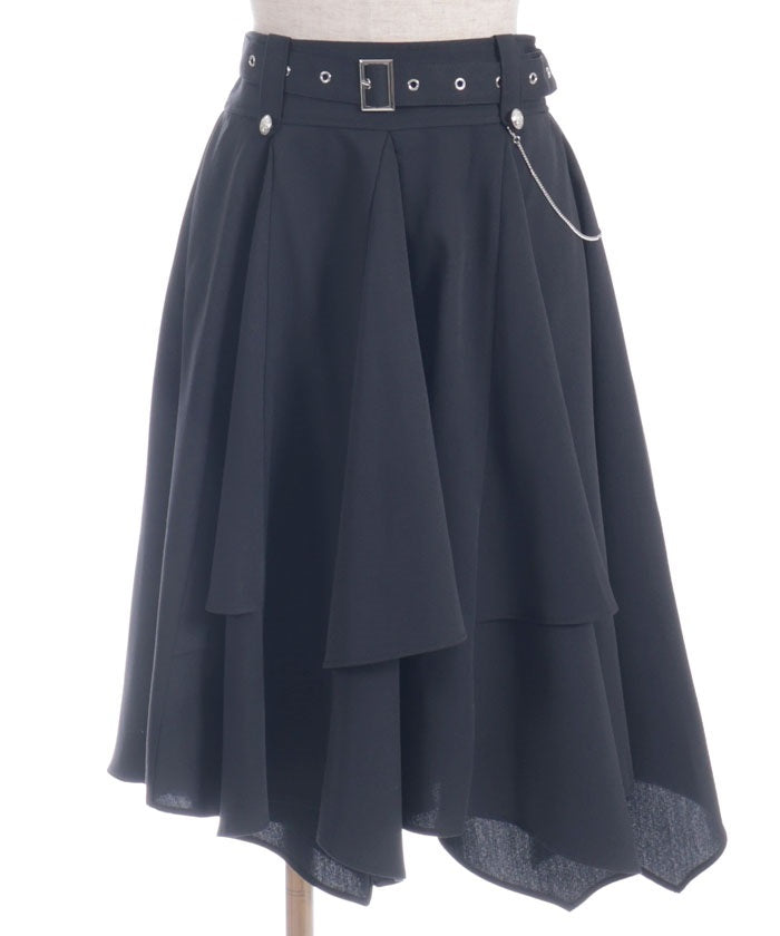 Volume & Asymmetric Hem Skirt