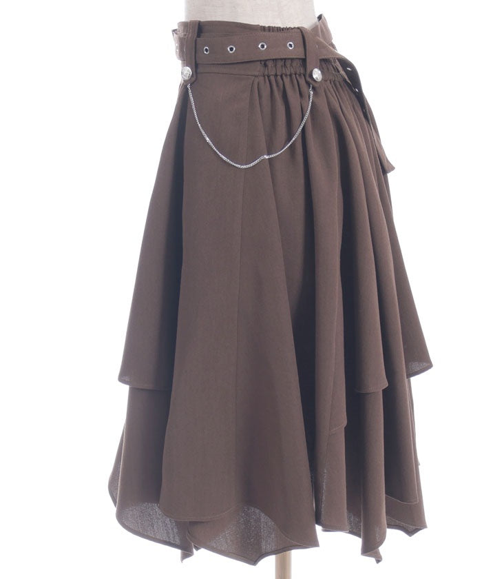 Volume & Asymmetric Hem Skirt