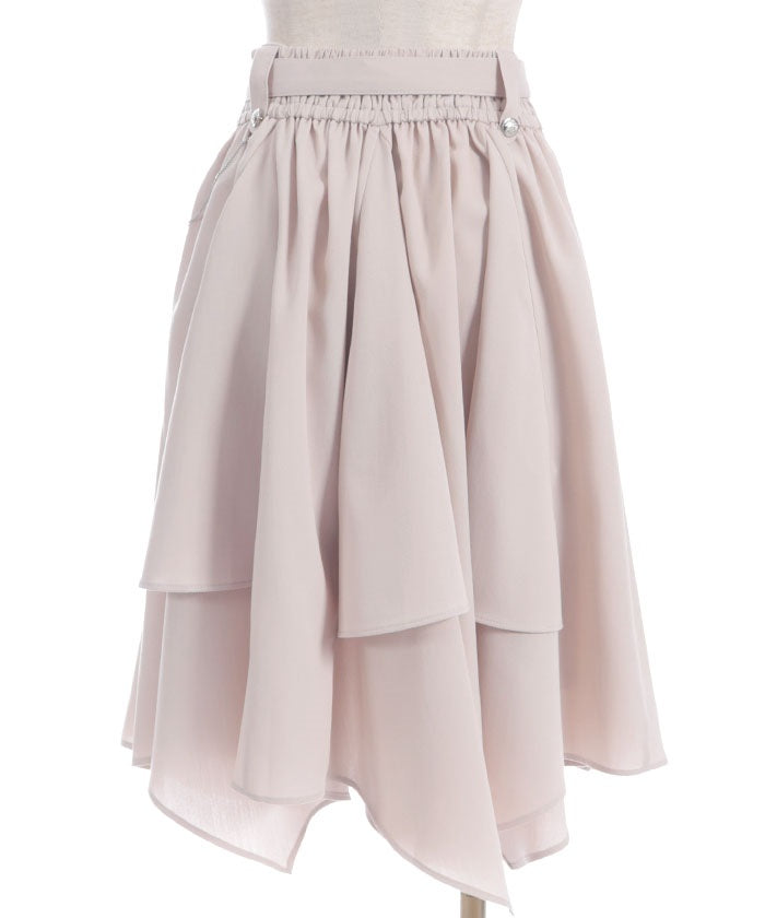 Volume & Asymmetric Hem Skirt