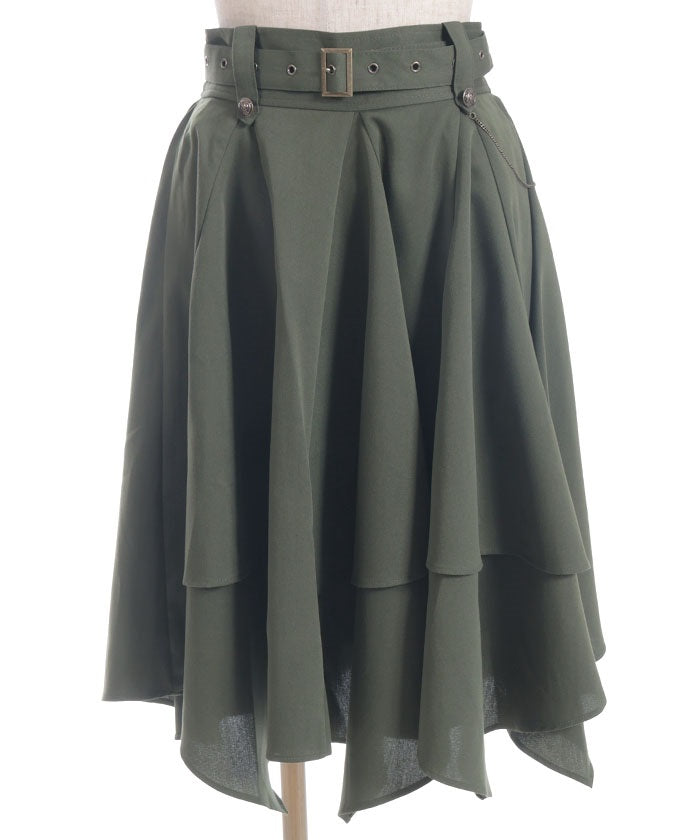 Volume & Asymmetric Hem Skirt