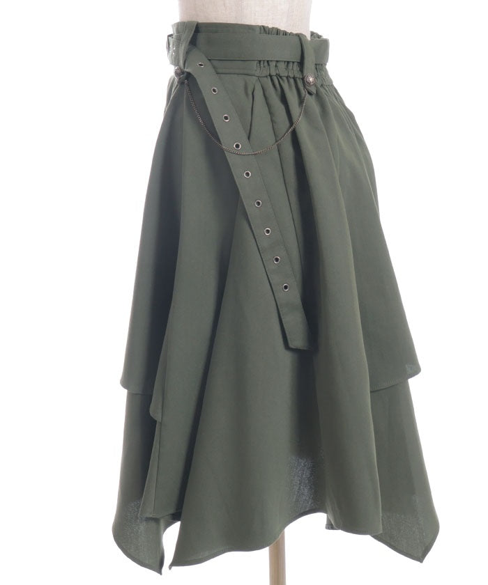 Volume & Asymmetric Hem Skirt