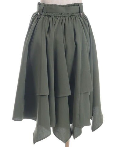 Volume & Asymmetric Hem Skirt