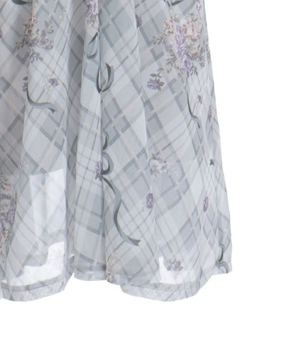 Rosy Plaid Drawstring Skirt