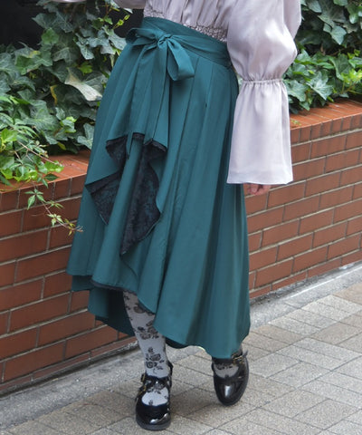 Bicolor Lace Frill Skirt
