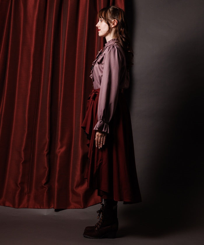 Bicolor Lace Frill Skirt