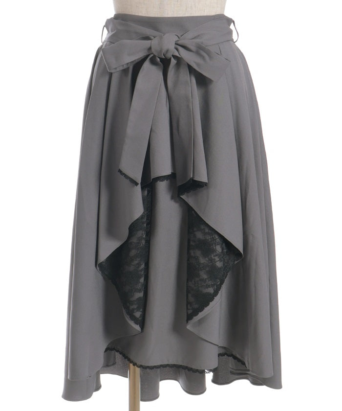 Bicolor Lace Frill Skirt